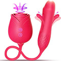 10 Suction Vibration Clitoral Stimulator & G Spot Thrusting Dildo O7364