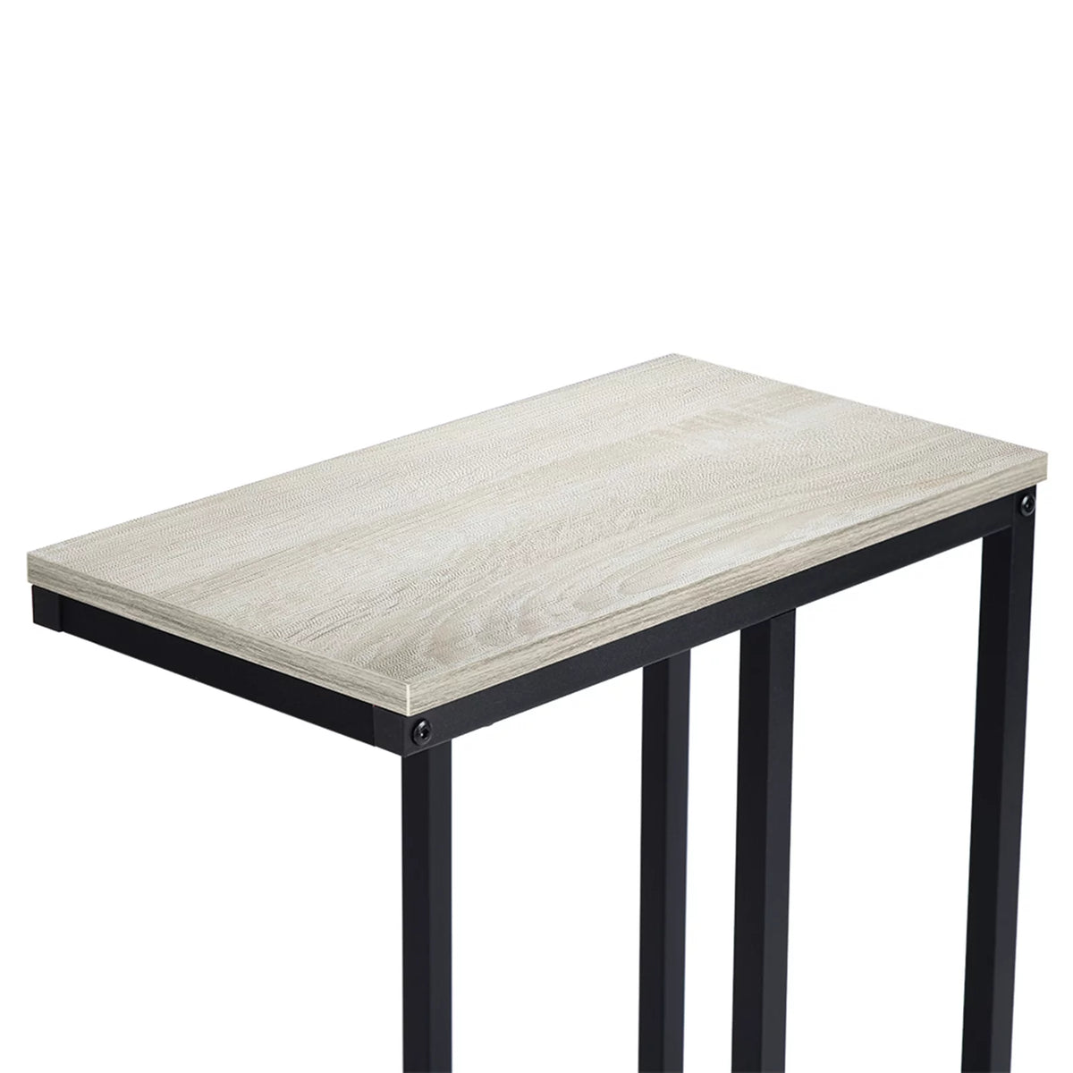 Coffee Table, Iron Sofa Accent Table Wood Grain P4102