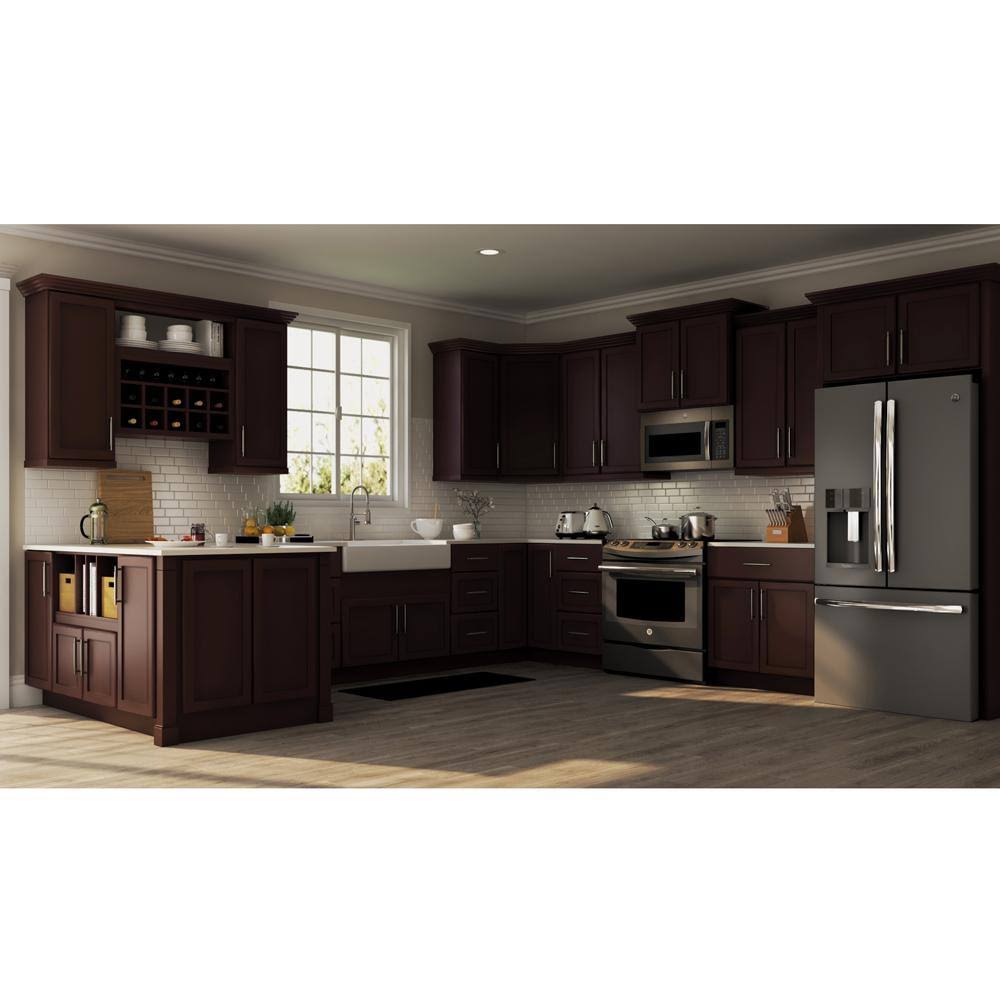 Shaker Assembled Wall Kitchen Cabinet in Java T2412