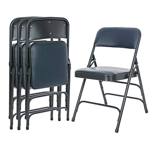 Black Vinyl Upholstered Folding Chair O985064