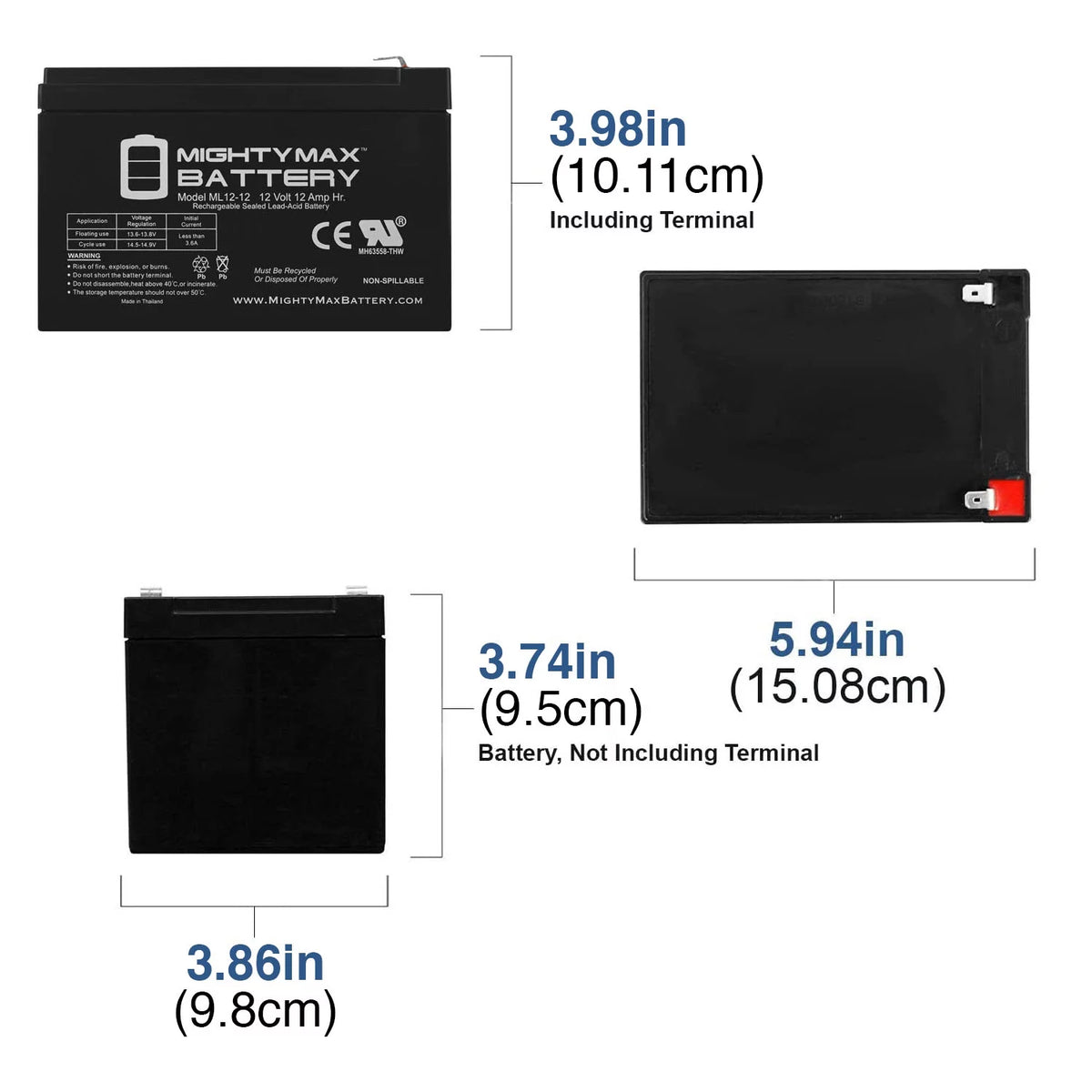 12V 12AH Replacement Battery A98102