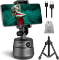 1080P Webcam with Microphone Tripod and Privacy Cover, 360° Rotation Phone Holder (Grey) B83341