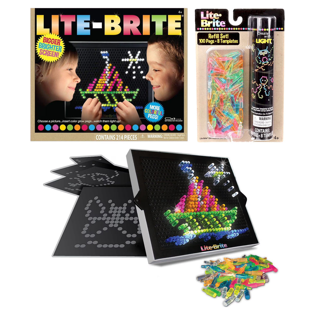 Lite Brite Ultimate Classic & Refill Pack with 14 Templates & 300 Pegs F126