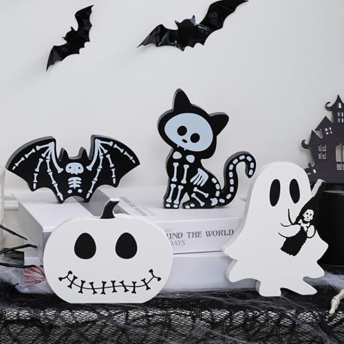 3 Pack Ceramic Halloween Tiered Tray Decor X48679