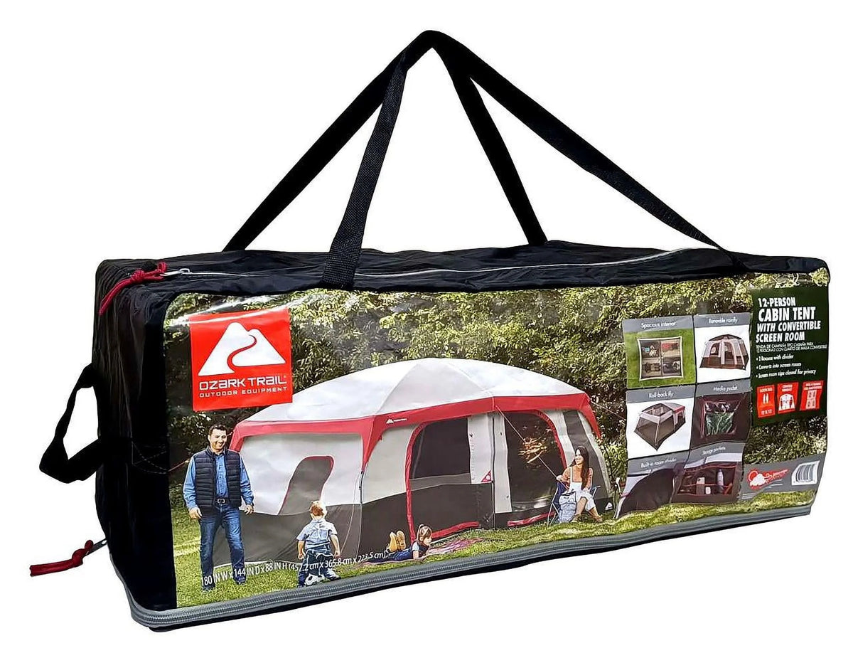 12-Person Cabin Tent with Convertible Screen Room W930