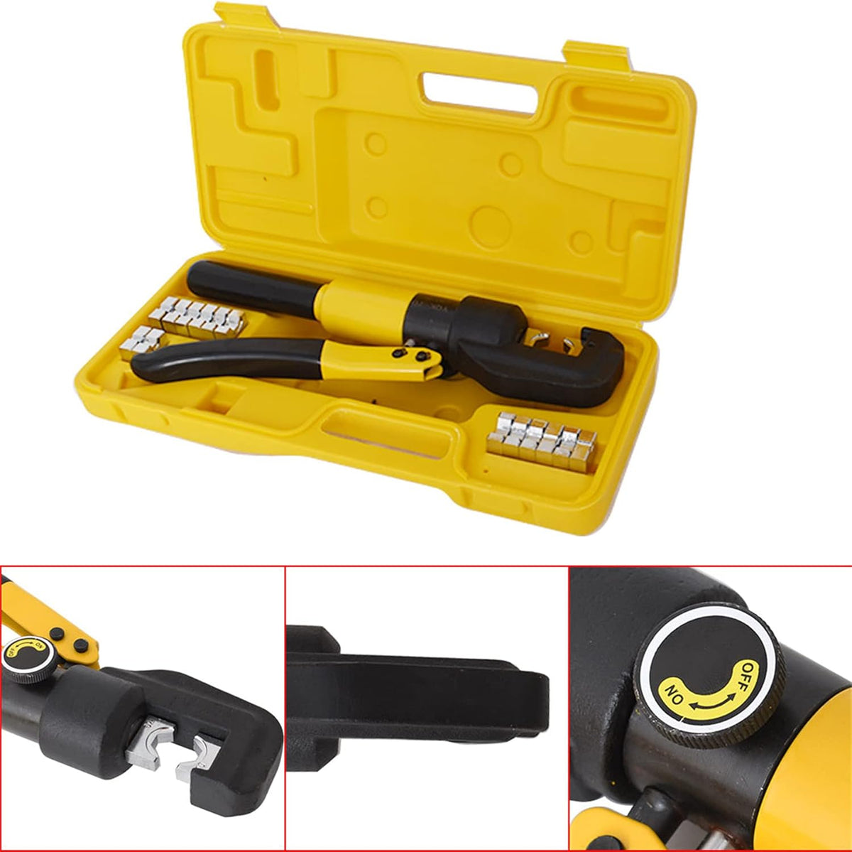 10 Ton Hydraulic Wire Crimping Tool 8 Dies Pack of 2 X310997
