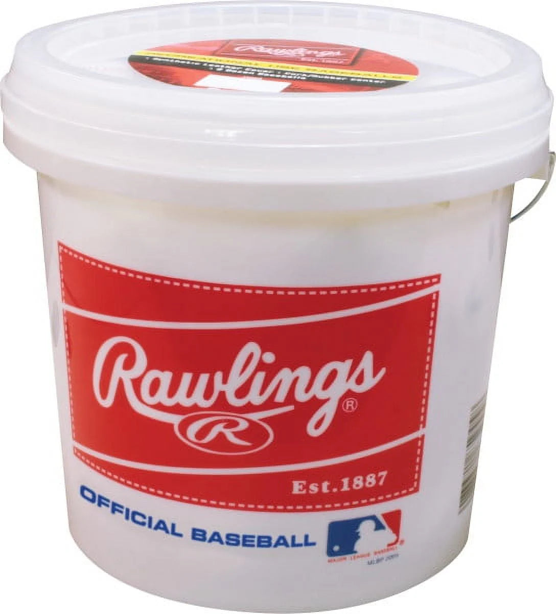 (24 Pack) Rawlings Bucket of Official League Recreational Grade OLB3 Baseballs X44625