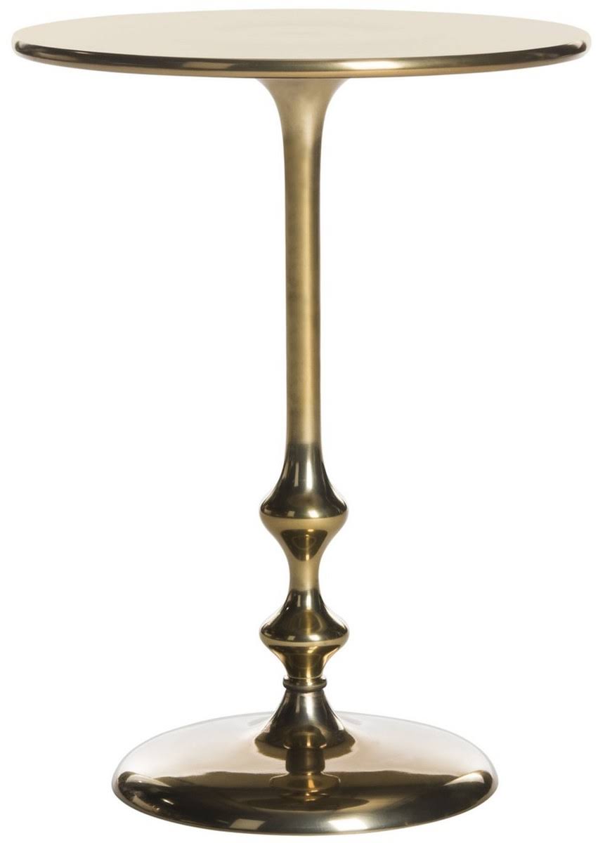 Antique Brass Round Side Table T67680