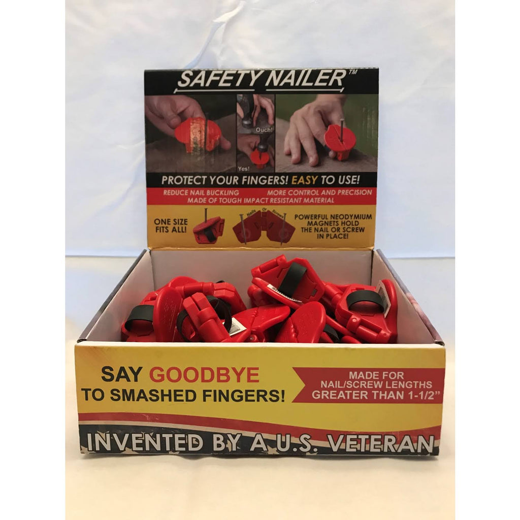 Red ABS Plastic Nail Starter Pack of 24 E28737