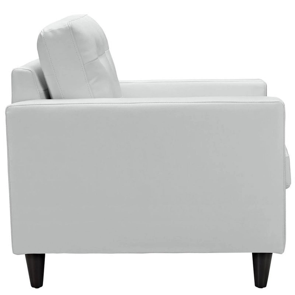 2 Piece White Leather Tufted Sofa Set G327344