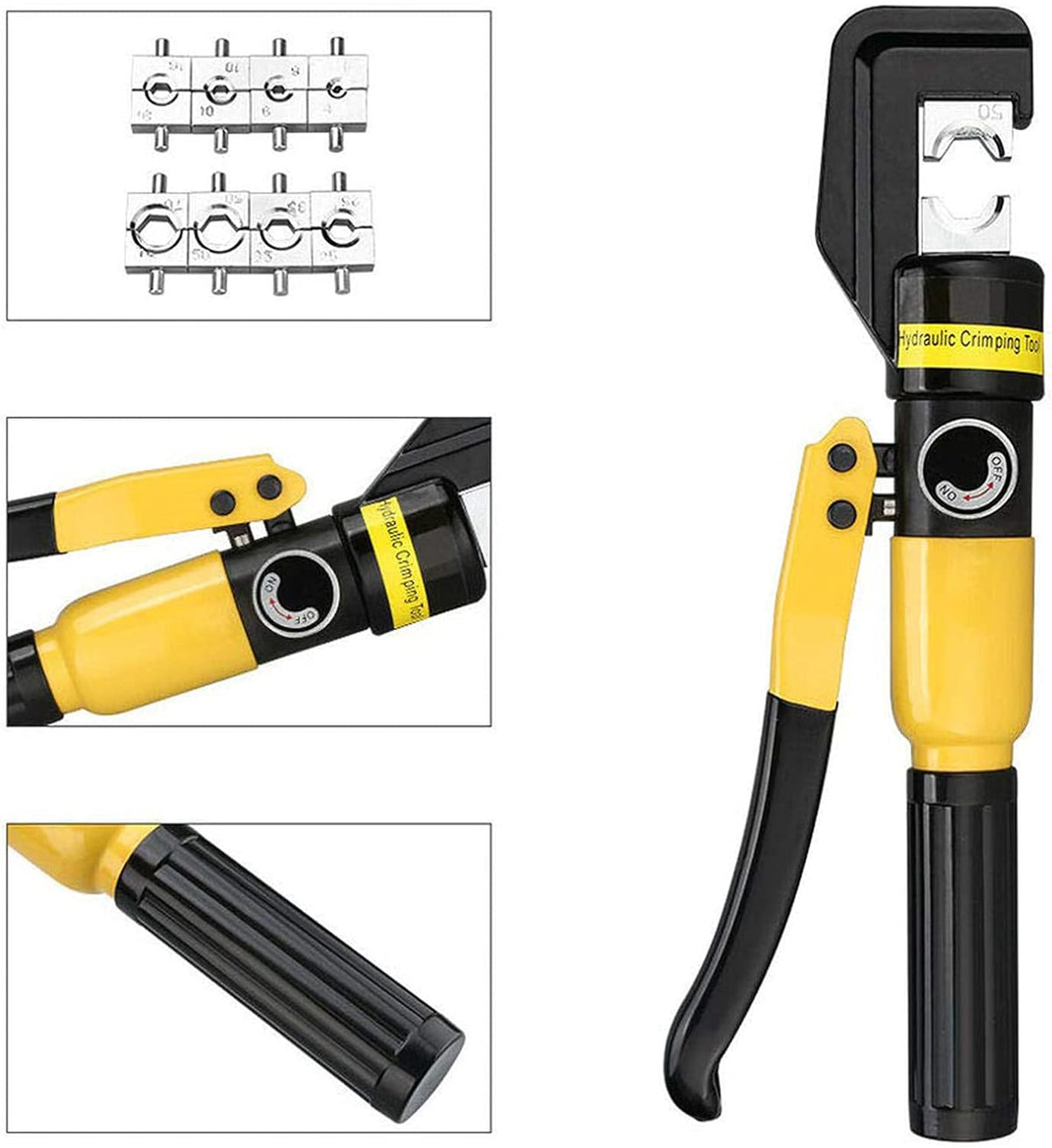 10 Ton Hydraulic Wire Crimping Tool 8 Dies Pack of 2 X310997