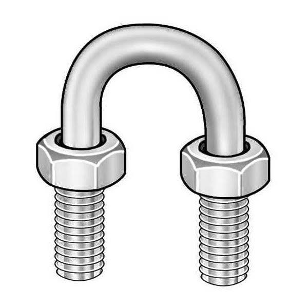 U Bolt, Zinc, 1/2-13, Pipe 3 in, Pk 50 Q11179