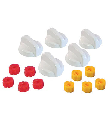 White 5pc Range Knob Set X3739