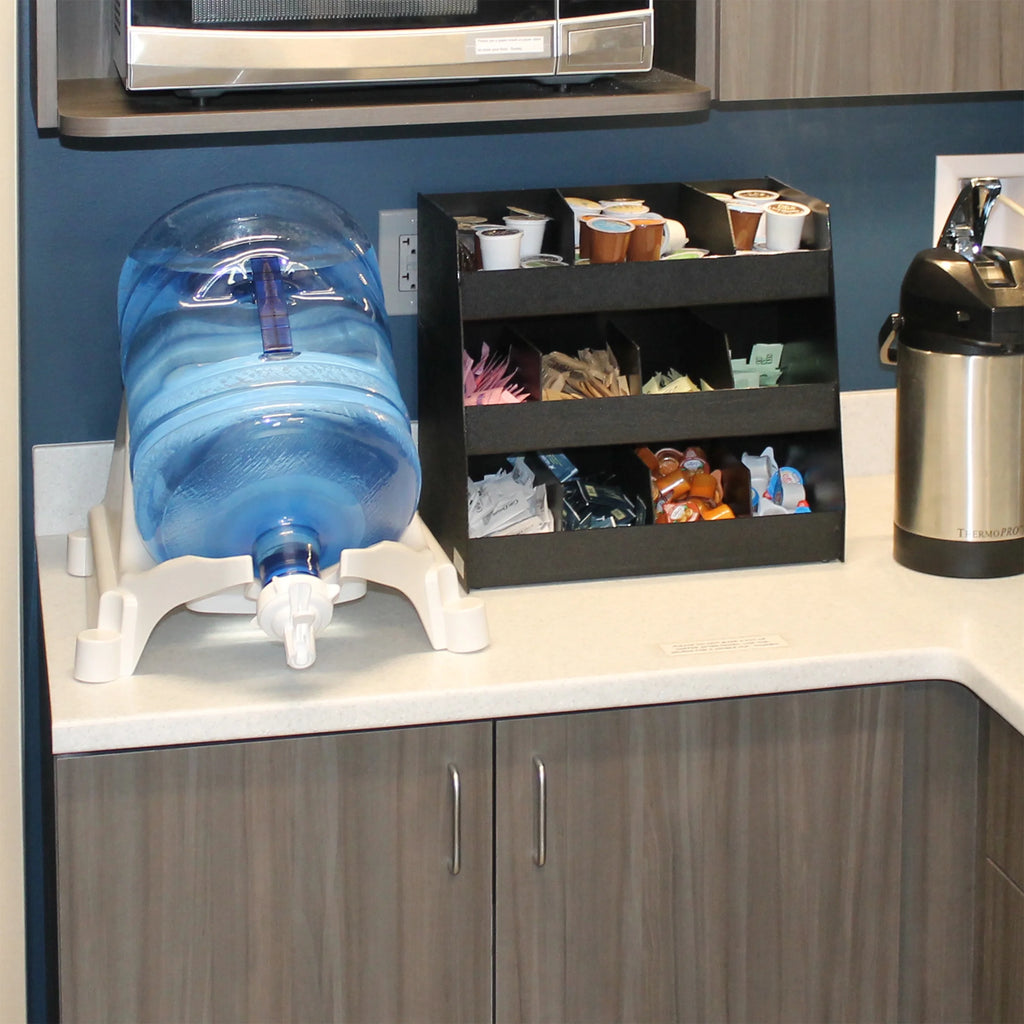 White Plastic Countertop Water Bottle Dispenser V528