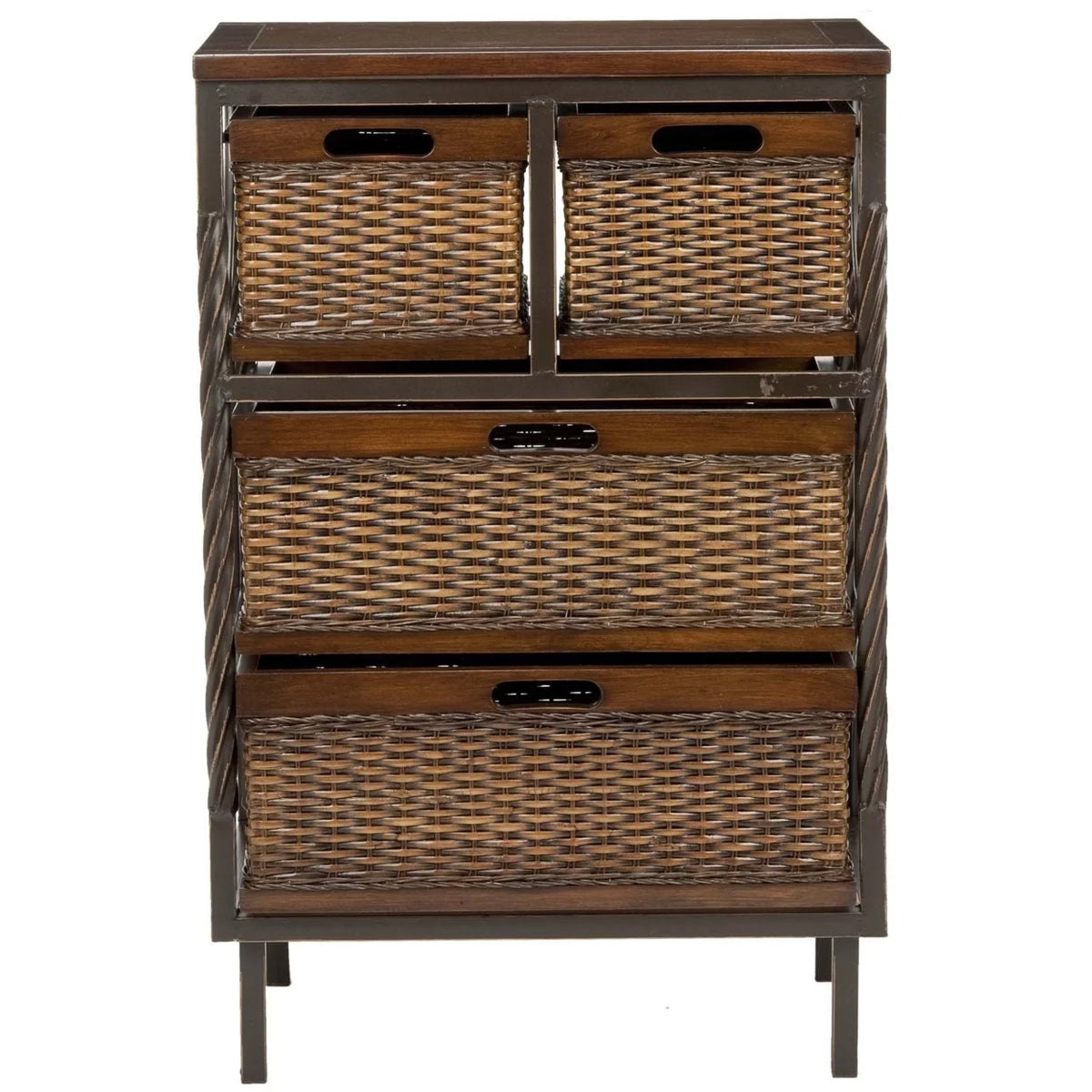 4-Drawer Storage Unit Teak A227