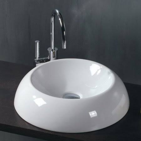 Ceramic Circular Vessel Bathroom Sink J97049