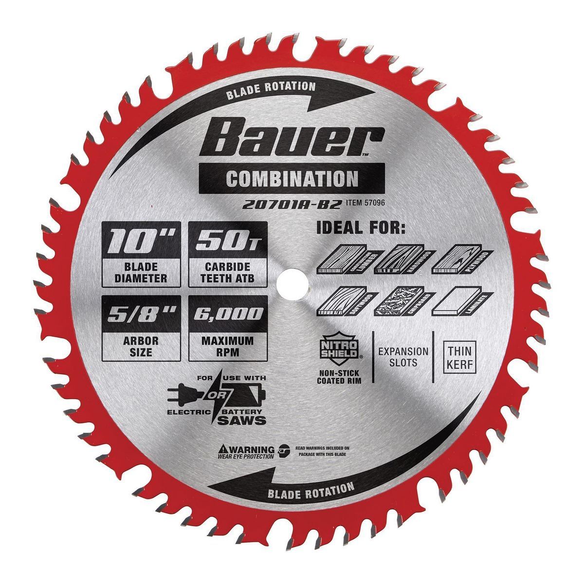 10 in. 50T Combination Circular Saw Blade F7865