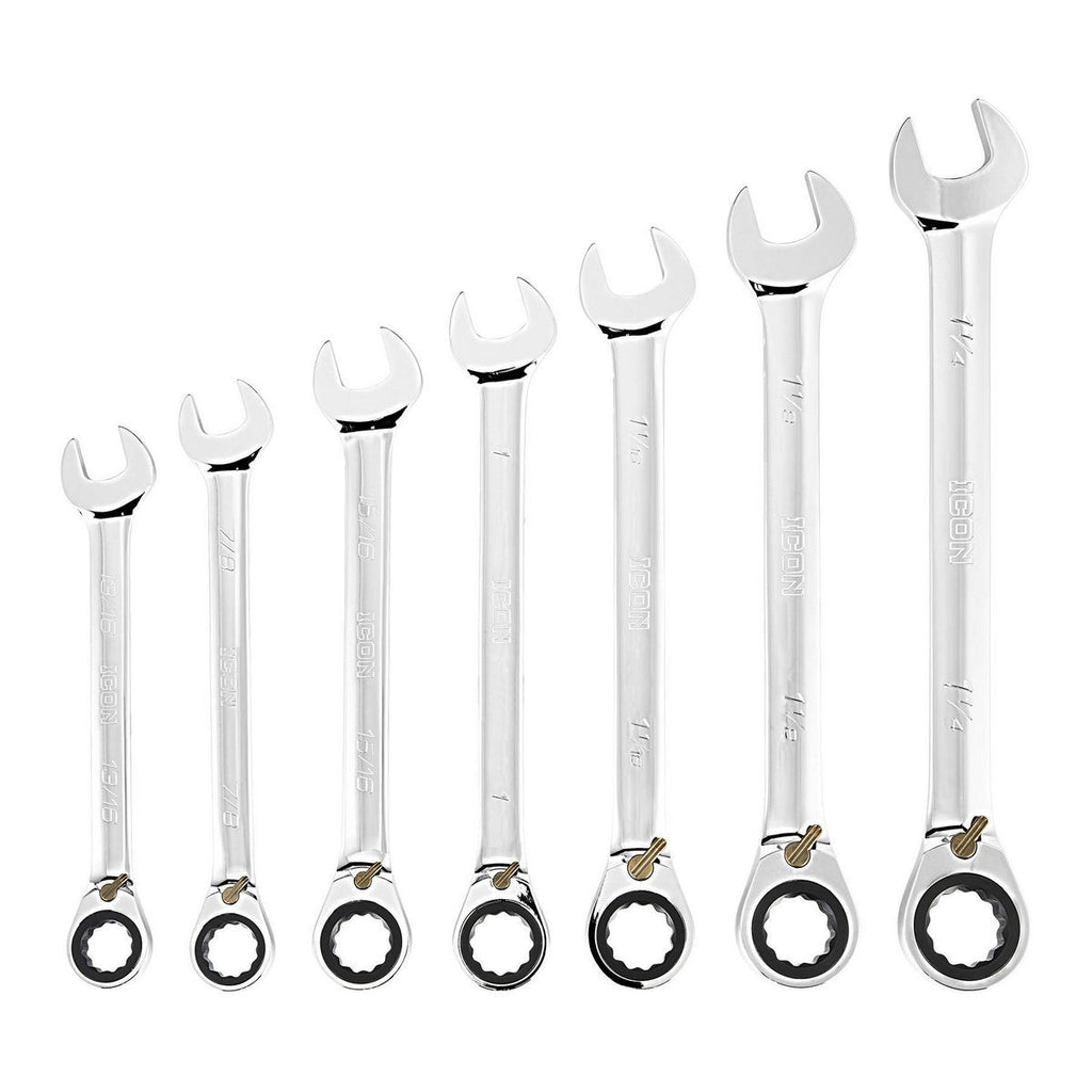 7-Piece Reversible Ratcheting Combination Wrench Set N967