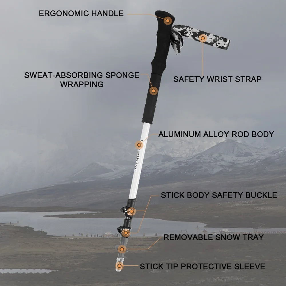 Telescopic Trekking Poles Lightweight Aluminum Alloy A560