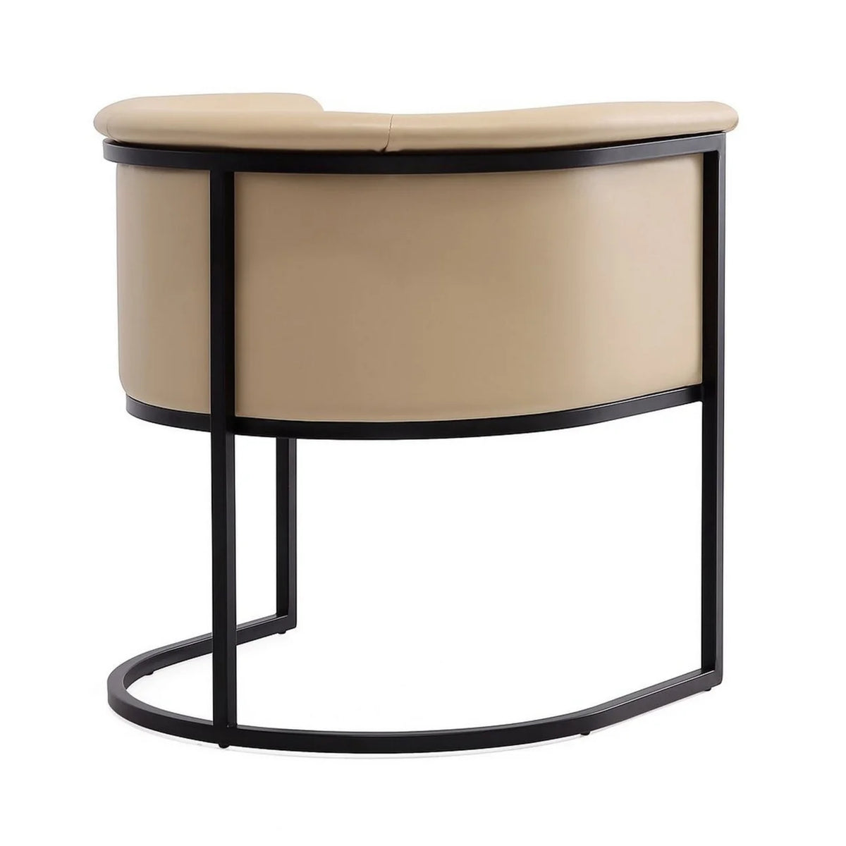 Tan and Black Faux Leather Dining Chair S5924