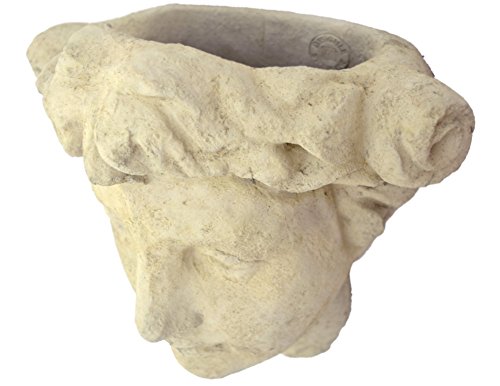 12-Inch Cast Stone Wall-Mounted Head Planter E18261