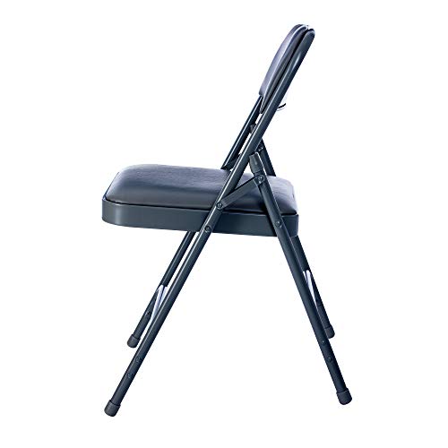 Black Vinyl Upholstered Folding Chair O985064