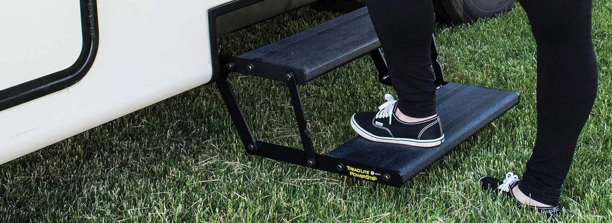 24" Double Power RV Step with Switch and Harness W134989
