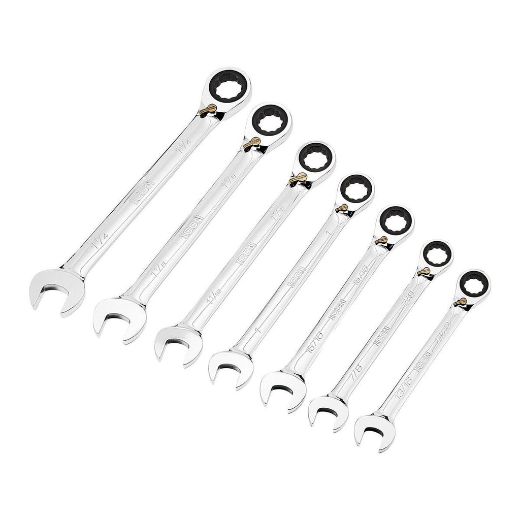 7-Piece Reversible Ratcheting Combination Wrench Set N967