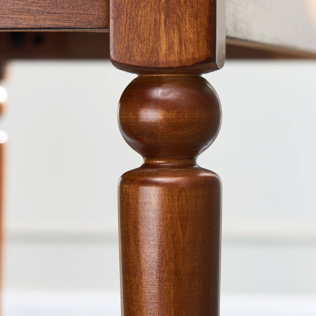 Coastal Wedge Table with Shelf in Pecan N138