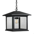 1-Light Matte Black Outdoor Pendant X17891