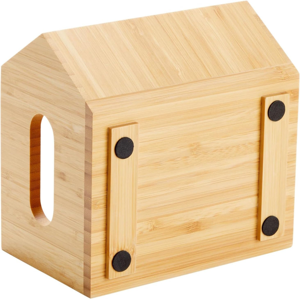 2 Pack Stackable Bamboo Wood Storage Bins X122