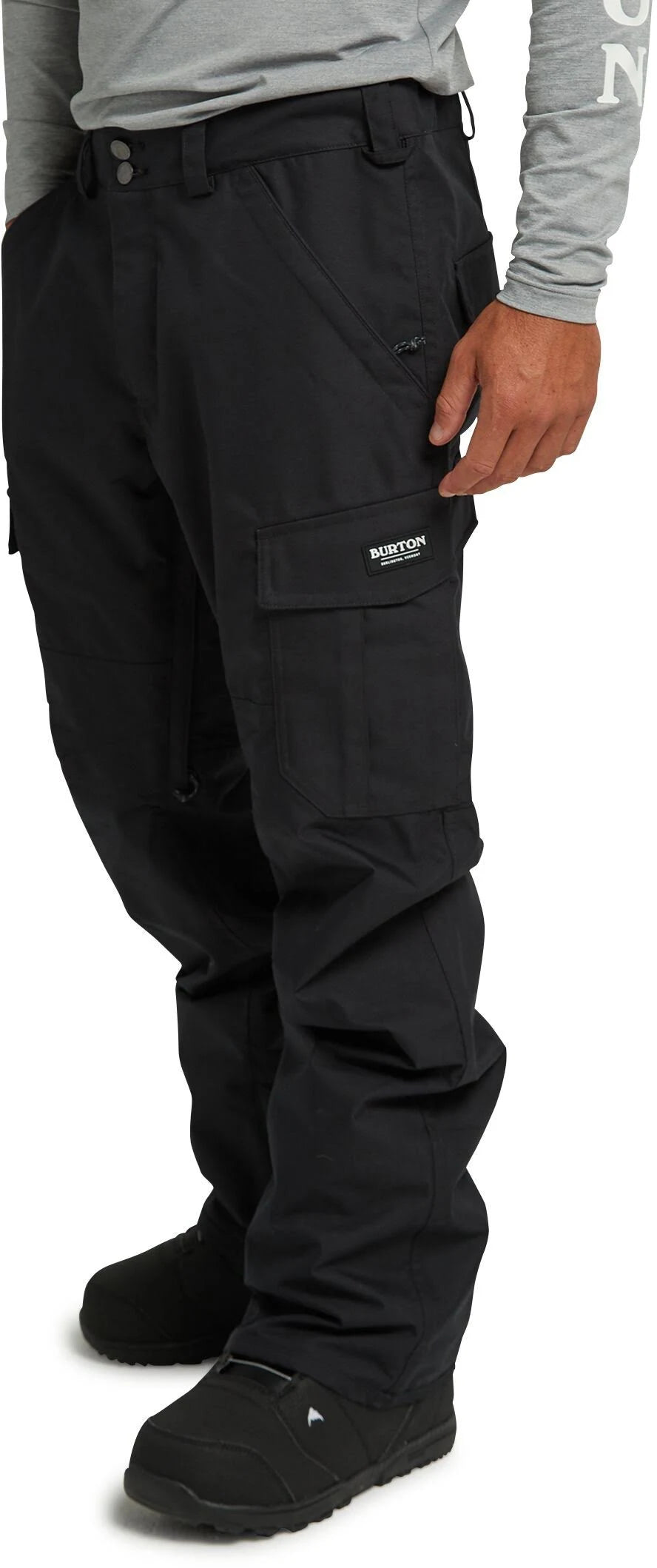 Men's Regular Fit Cargo Pant, Large, Black S186990