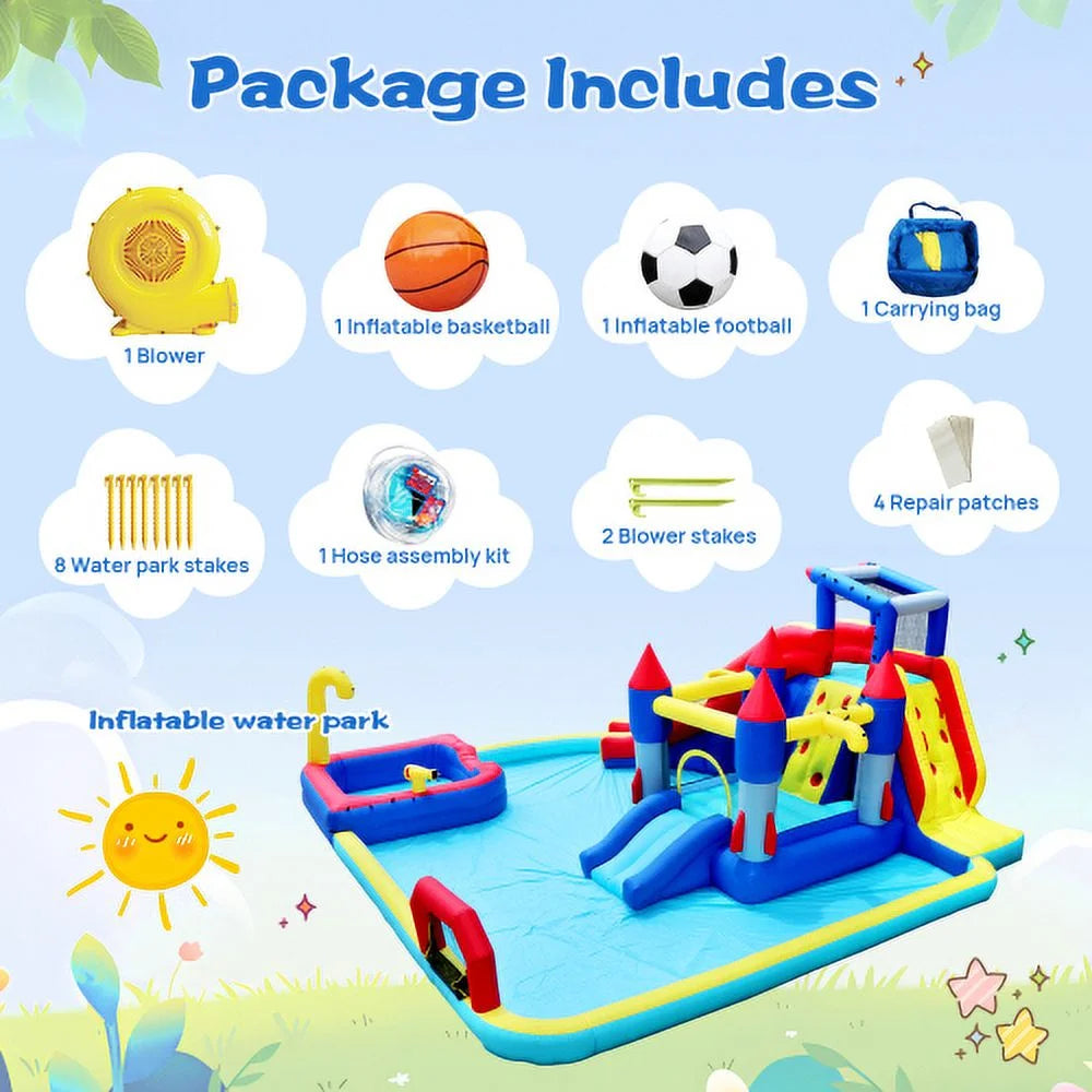 10 in1 Inflatable Water Park with Splash Pool I786069