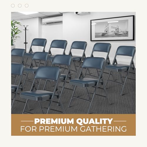 Black Vinyl Upholstered Folding Chair O985064