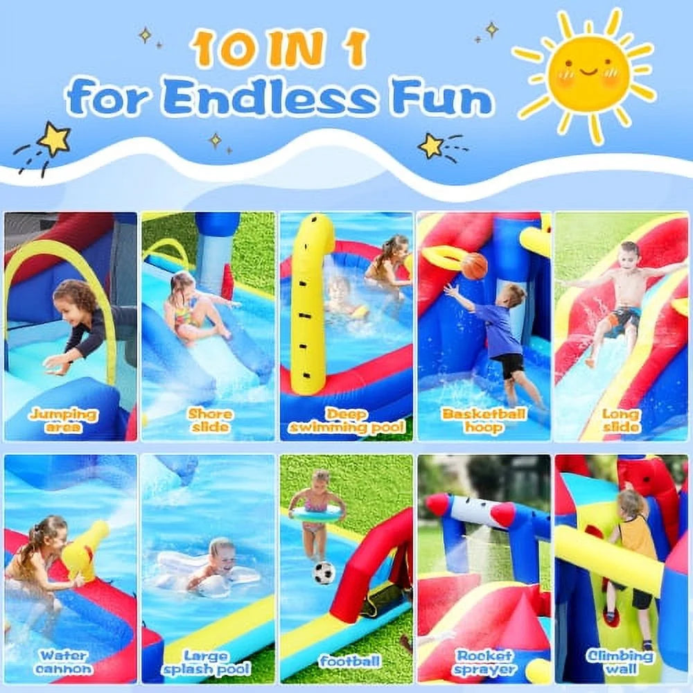 10 in1 Inflatable Water Park with Splash Pool I786069