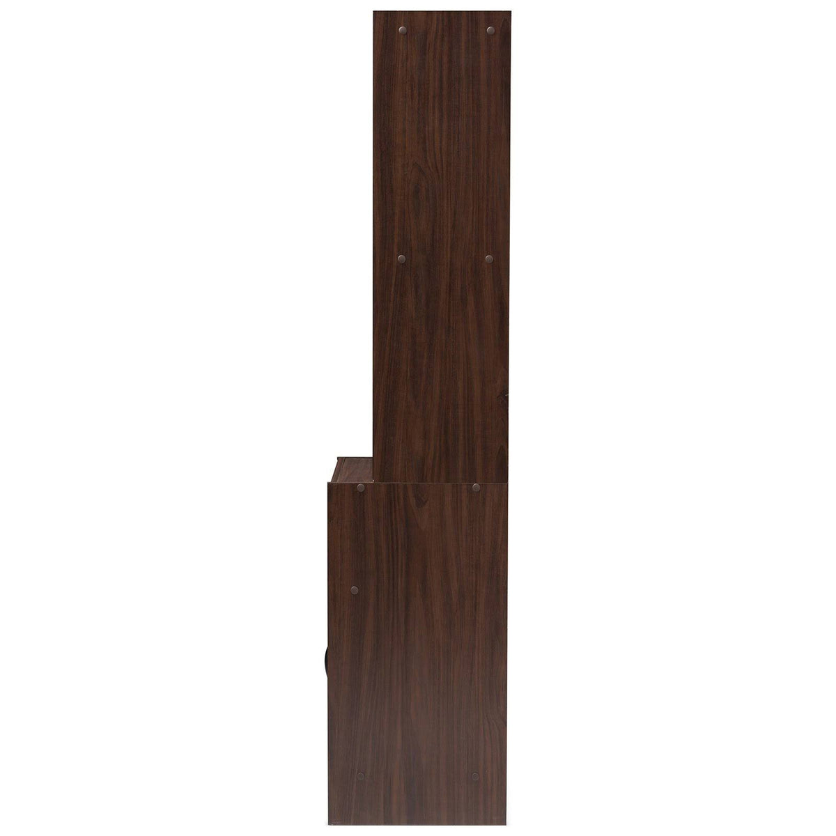 White and Cherry Kitchen Cabinet and Hutch L48901