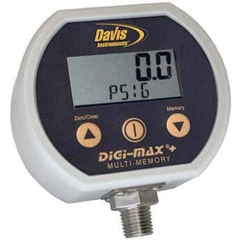 Digital Pressure Gauge with 4 Memory Storage, 1/4" NPT(M); 60 psi O20075