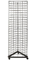 Black Triangle Slat Grid Tower with Base & Casters S9139