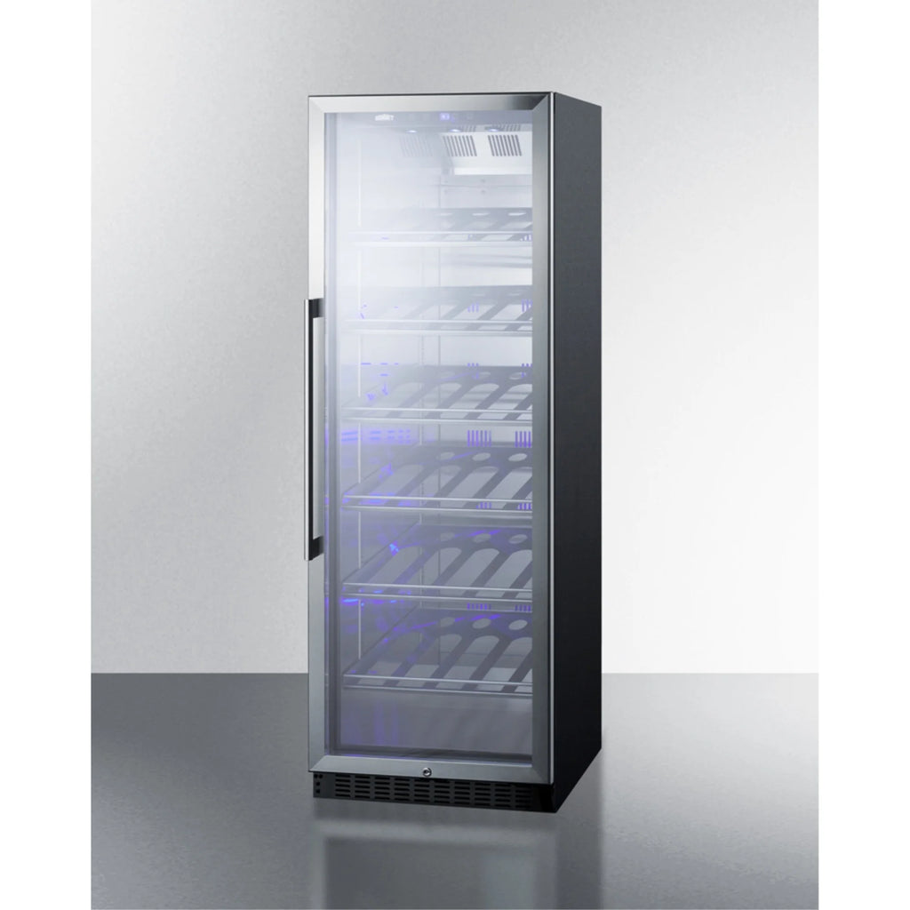Commercial full-size wine cellar with champagne style shelving T8693