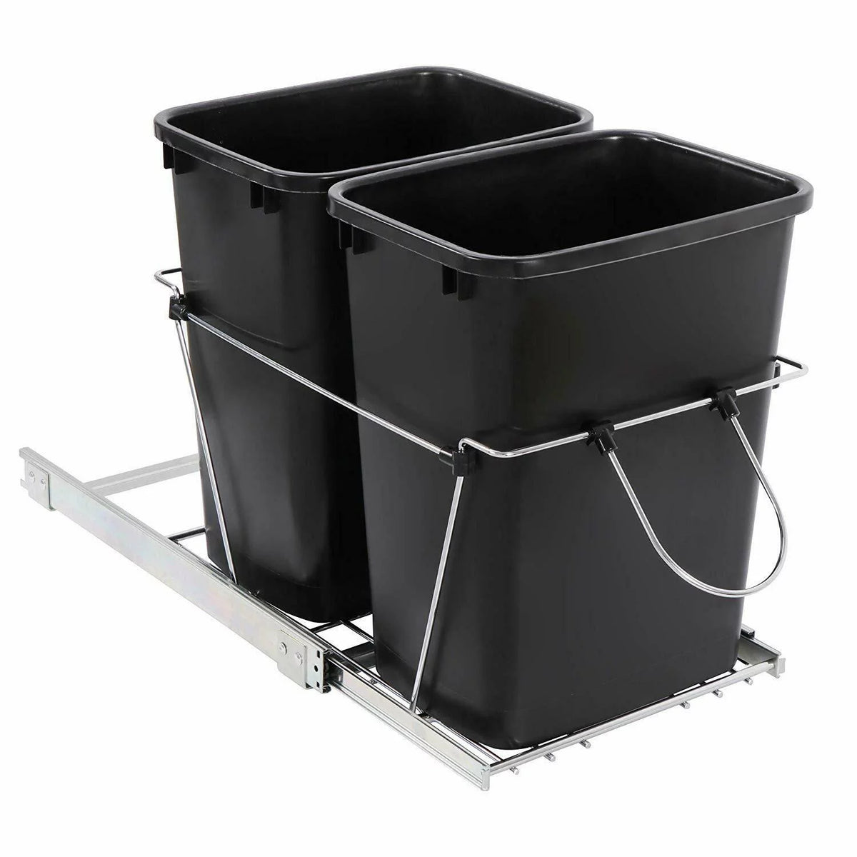 Double 35 Quart Pull Out Trash Kitchen Waste Container P355