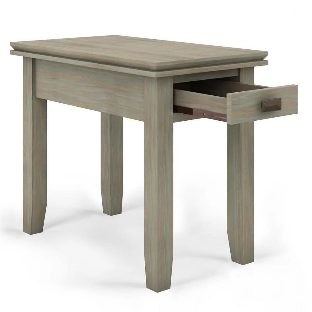 Gray Wood Narrow Side Table Q876949