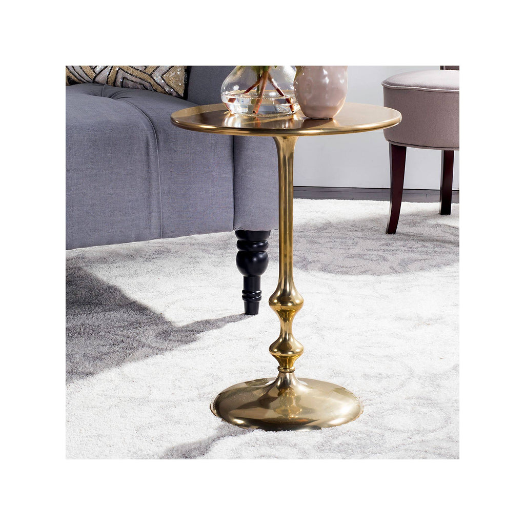 Antique Brass Round Side Table T67680