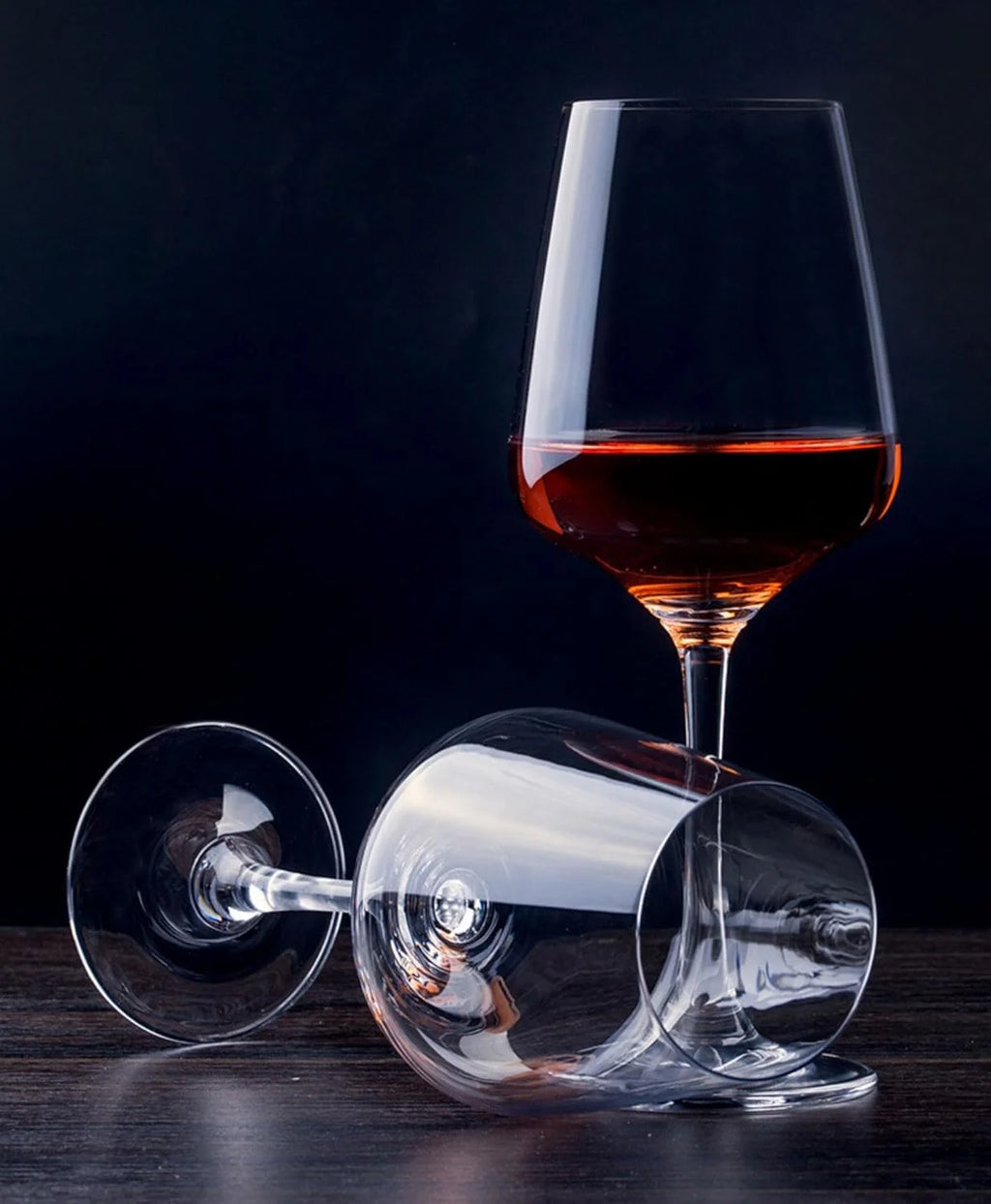 Set of 4 12 Ounce Crystal Wine Glasses L668