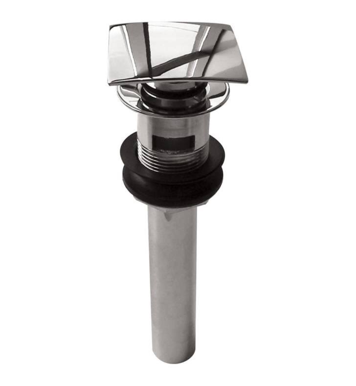 1-1/4x22 Square Press Pop-Up Drain with Overflow O968