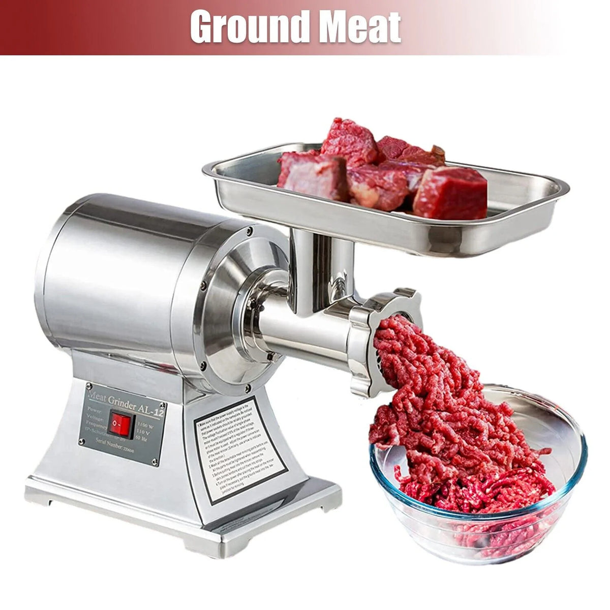1100W Stainless Steel Commercial Electric Meat Grinder S603