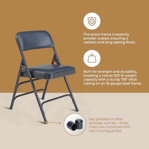 Black Vinyl Upholstered Folding Chair O985064