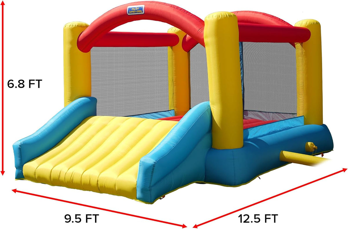 12.5' x 9.5' x 6.8' Inflatable Bounce House with Air Blower H47857