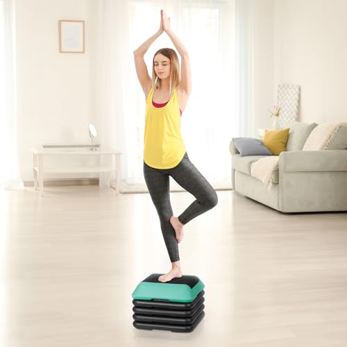 16" x 16" Adjustable Aerobic Stepper with 4 Risers, Green S34967