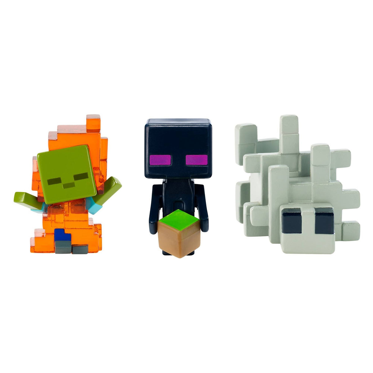 Minecraft 3-Pack Zombie in Flames, Enderman, Silverfish N20056