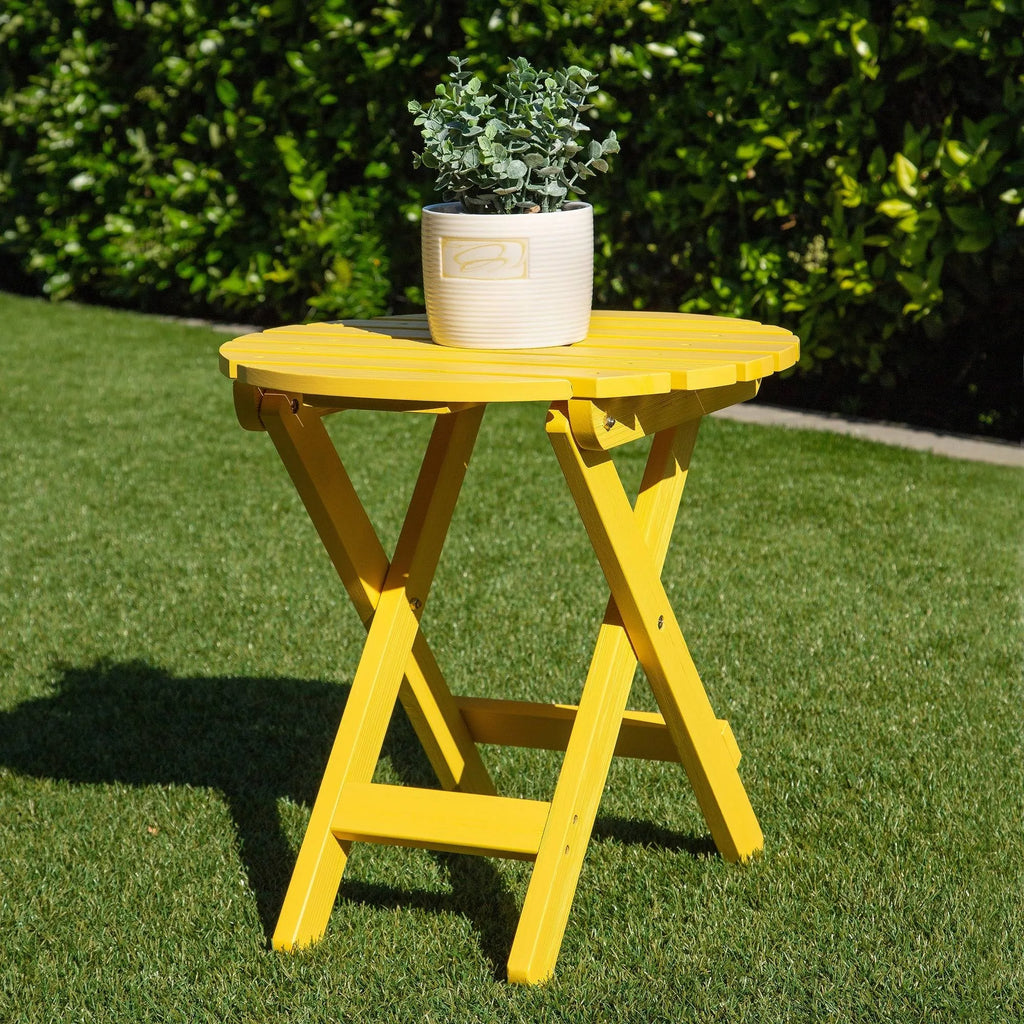 Eggshell White Adirondack Round Folding Table M609